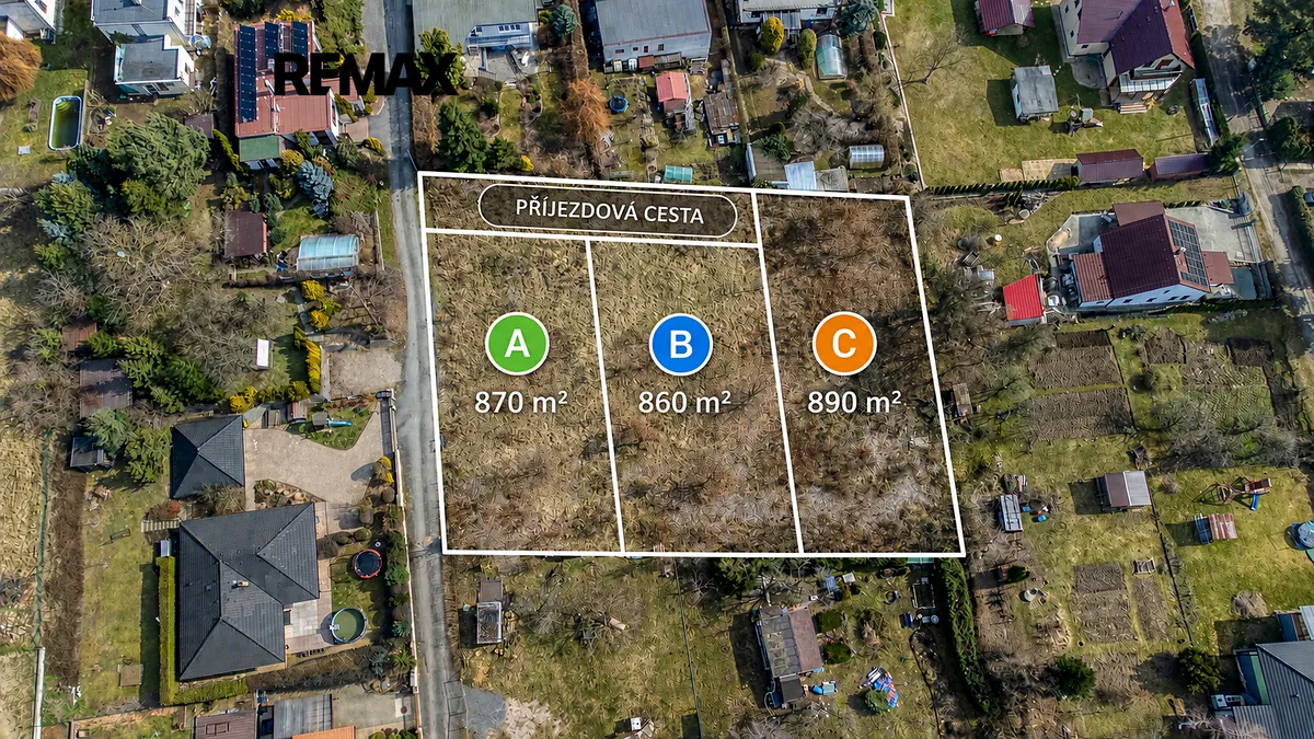 Prodej stavebního pozemku 860 m²